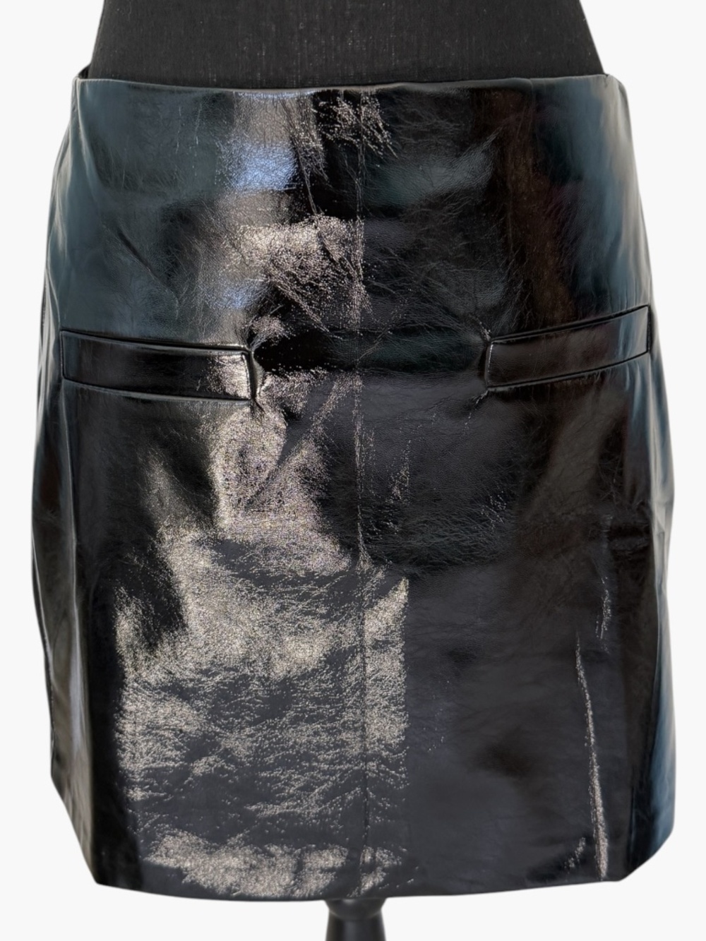 NWT LOFT Faux Vinyl Mini Skirt, Size 4P
